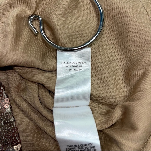 Lulus Sequin Bodycon Dress Size Extra Small‎ Matte Bronze Champagne Showers NWT - Picture 12 of 12